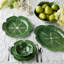 Ensemble de 4 assiettes à salade 3 "Le Jardin - chou vert 9" - Assiette en grès vert sculpté - Vaisselle saisonnière pour l'été