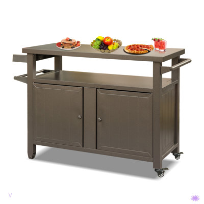 Grill Carts Outdoor Storage Cabinet With Wheels by Winston Porter