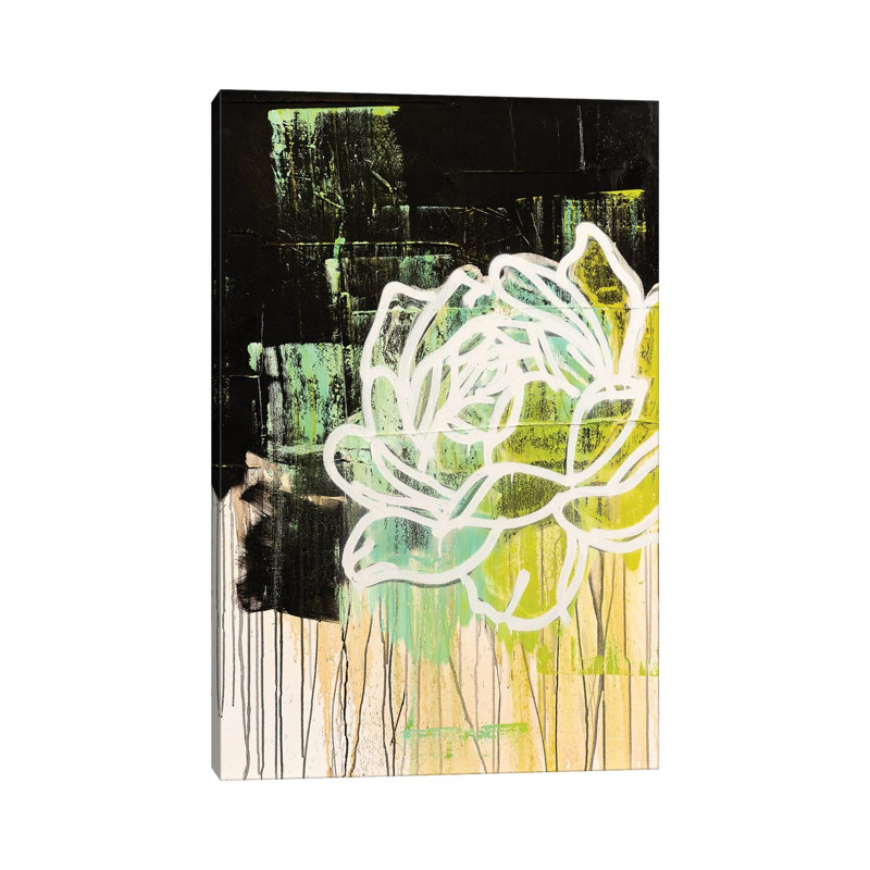 Green Yellow Flower 1 Piece Wall Art on Canvas, 101.6 cm H x 66.04 cm W x 3.175 cm D, Does Not Apply
