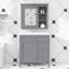 Ensemble de meuble-lavabo simple 30 po avec évier supérieur et 2 tiroirs-1446957052