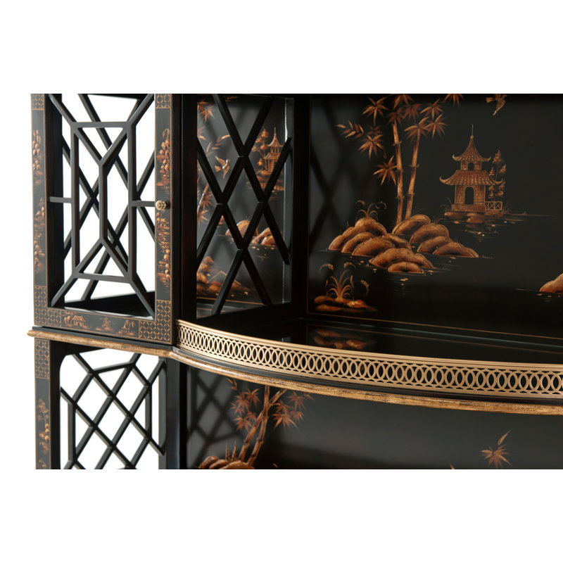 Indochine Solid Wood Lighted Display Stand
