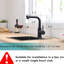 Robinet de lavabo de salle de bain noir à poignée simple avec douchette rétractable - Rempli de céramique, classique pour salle de bain et cuisine