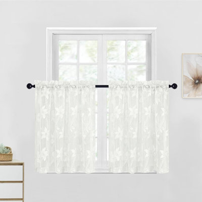 Rideaux transparents avec passe-tringle 2 panneaux