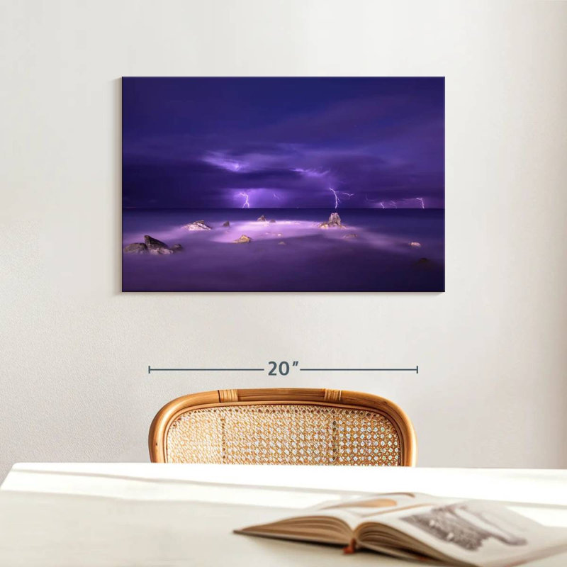 Alvord Purple Beach Lightning, 16" H x 24" W