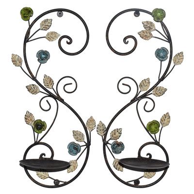 Ensemble de 2 appliques murales pour bougeoir
