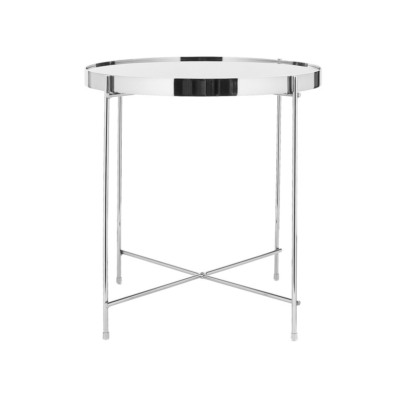 Yasmina Tray Top End Table, Chrome