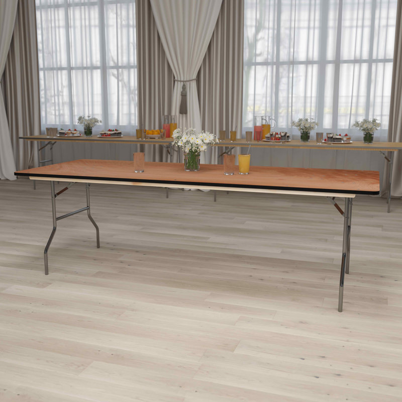 Marcott Rectangular Wood Folding Event Table, 30" H x 96" L x 36" W