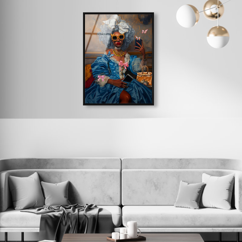 French Empress Issa Canvas People Print by Oliver Gal, 31"H x 25"W, Gold Frame