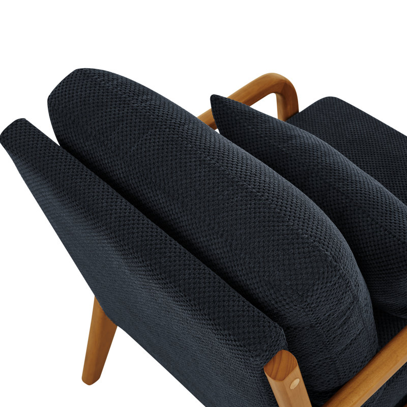 Chaise longue en bois, Noir