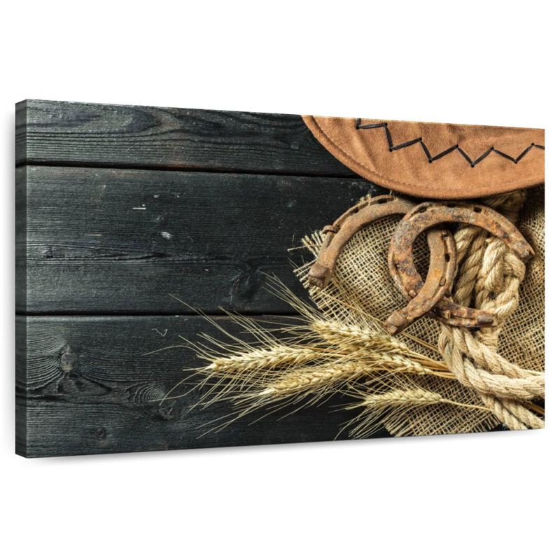 Lelar Cowboy Hat And Horseshoe, 34" H x 51" W