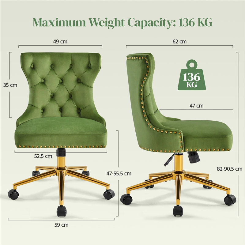 Ukiah Office Swivel Chair, Green