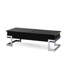 Élégante table basse noire ultra brillante avec fonction de levage et compartiments cachés