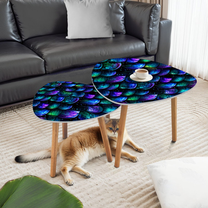 Ensemble de 2 tables basses gigognes Triangle