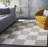 Ebony 824 Hand Tufted Wool & Cotton Checkered Rug-1799943596