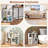 1 Pcs 3-tier Bookshelf Geometric Bookcase Side Table With Open Storage Display Shelf-104415491