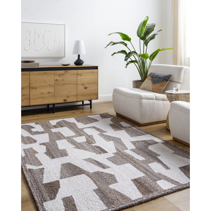 Tapis fait à la main Meurig, Rectangle 9 pi x 12 pi