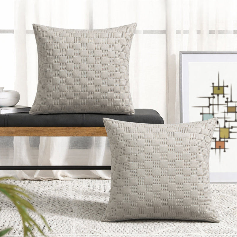 Albelo Square Cushion, Silver