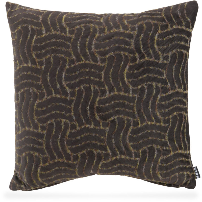 Peru Square Cushion, Taupe/Yellow