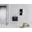 Meuble-lavabo mural 24 po avec lavabo en céramique et armoire latérale, portes