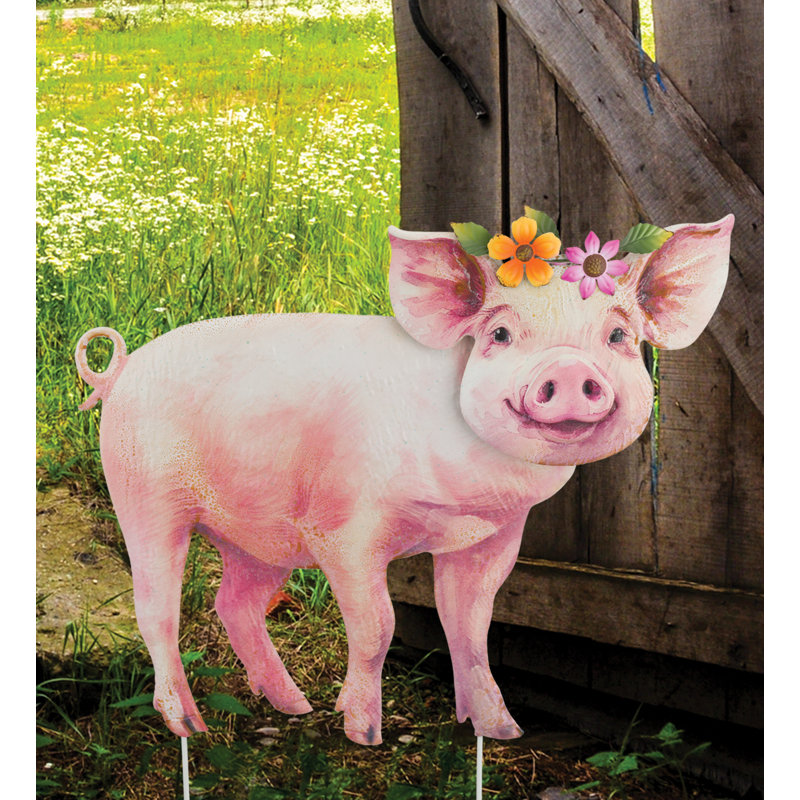 Farm Garden Stake - Pig