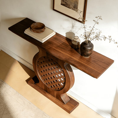 Console brune de style chinois rétro