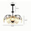 Lustre suspendu en forme de feuille de lotus 8 lumières 22,83 po French Vintage