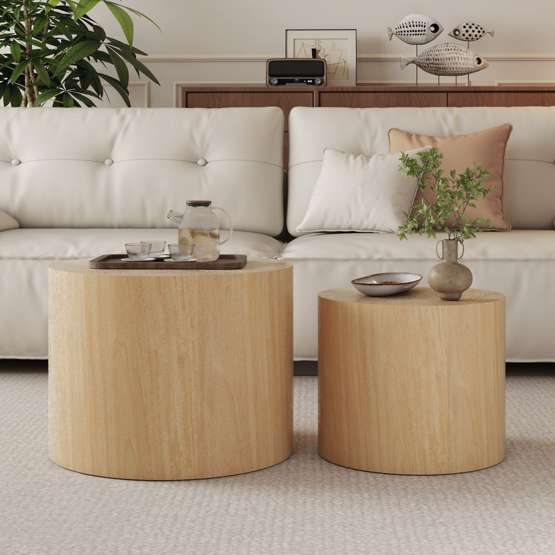 Ensemble de tables basses gigognes 19,7 po, Jaune