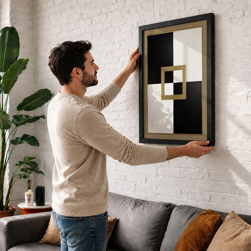 Quadrant Geometric - Framed Print, A4 - 29.7 x 21.0 cm, Unframed
