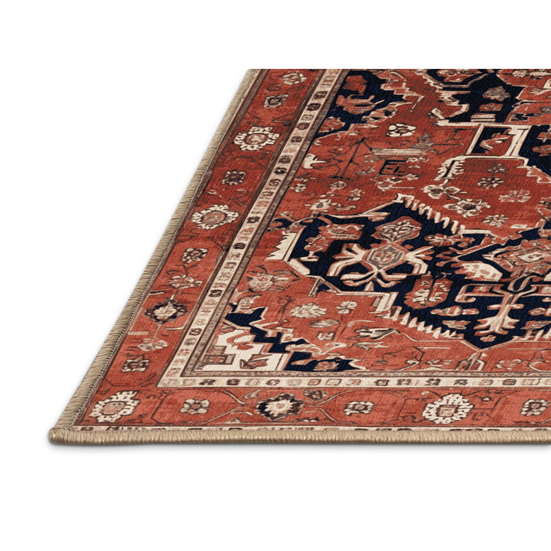 Tapis brun lavable à la machine, Rectangulaire 3 pi x 5 pi