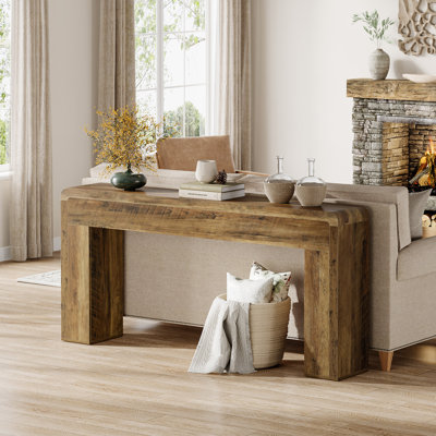 Rustic Extra Long Console Table for Entryway, Hallway, or Behind Sofa