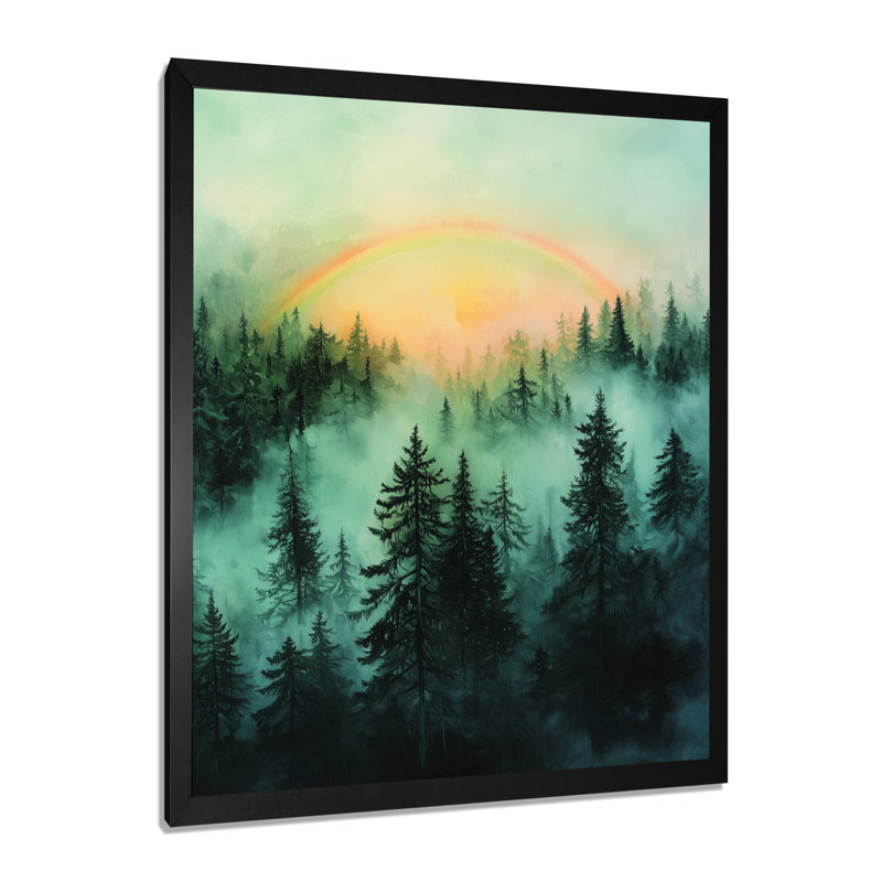 Glendy - Landscapes Wall Decor, H 32 po x l 24 po, Reproduction encadrée sans passe-partout, Noir