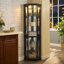 Armoire d'angle avec éclairage à DEL et portes en verre-632268009
