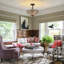 3-Light Drum Crystal Semi Flush Mount