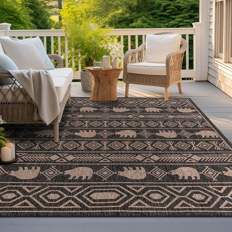 Tapis intérieur / extérieur Amasya Marcion, Carré 10 pi