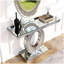 Grande console à miroir en forme d'olive avec miroir