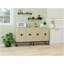 Buffet sculpté à 4 portes, armoire buffet avec rangement, armoire à café moderne avec tablette réglable pour le salon, la salle à manger et la cuisine
