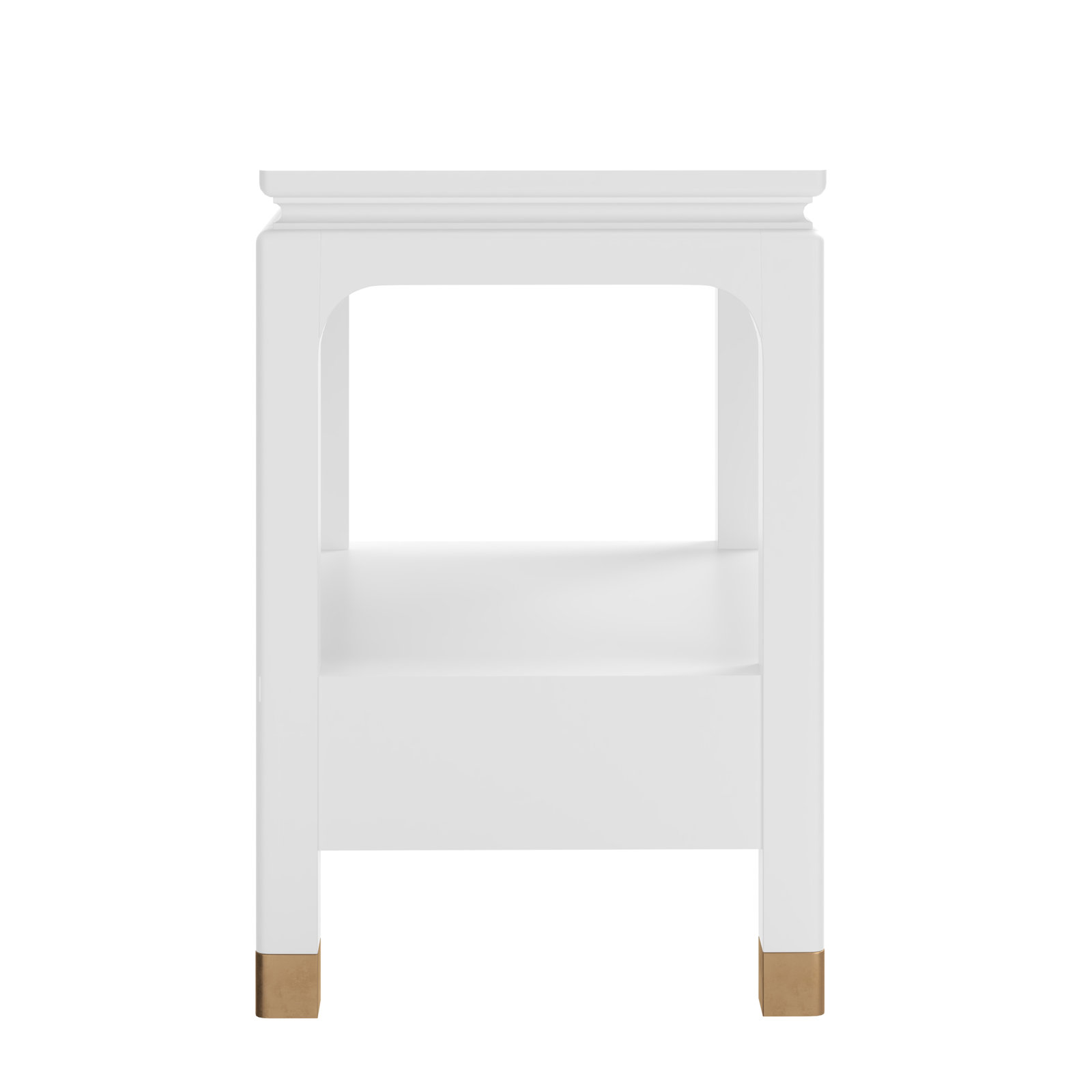 Eave Sundrenched 26" Oak End Table, White