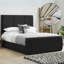 Ledley Kailua Upholstered Bed Frame - Plush Velvet with Headboard and Sprung Slats-228524506-228524484