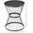 Outsunny 16" Steel Patio Side Table, Garden End Table with Hourglass Design, Accent Table for Outdoor and Indoor Use, Black