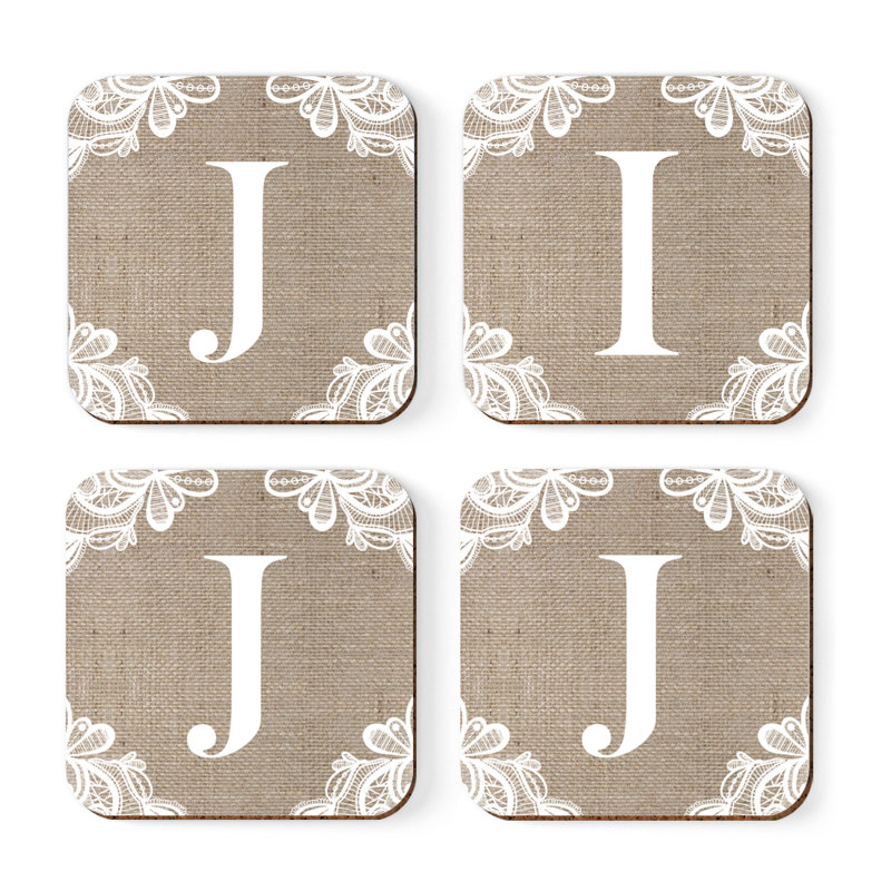 Sous-verres Café à monogramme, J