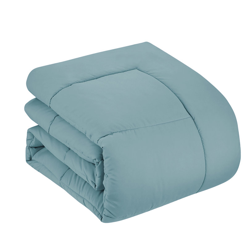 All Season Bed-in-A-Bag 5pc/7pc Solid Color Comforter & Sheet Set Ultra Soft Bedding by Sweet Home Collection, Misty Blue