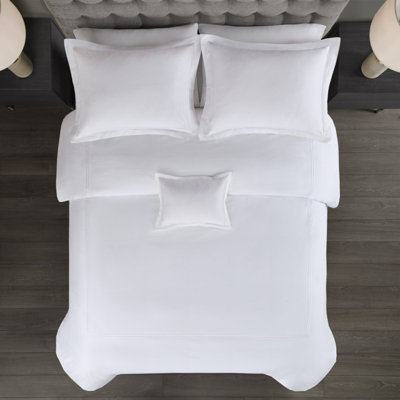 Full/Queen 100% Cotton Sateen Embroidered Comforter Set