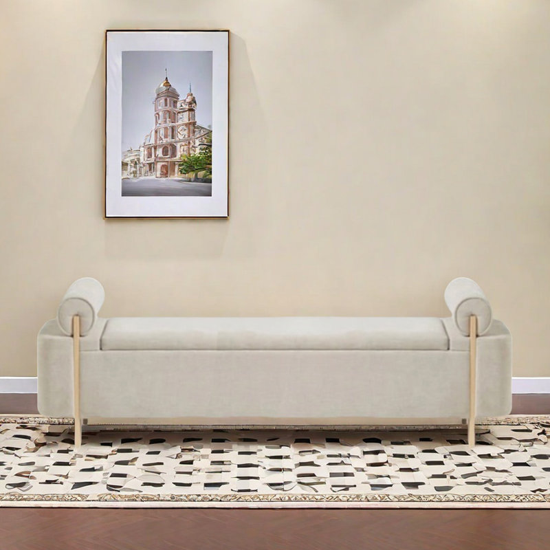 Banc et vestiaire simples pour le rangement et le repos, H 22,83 po x l 70,87 po x P 19,69 po