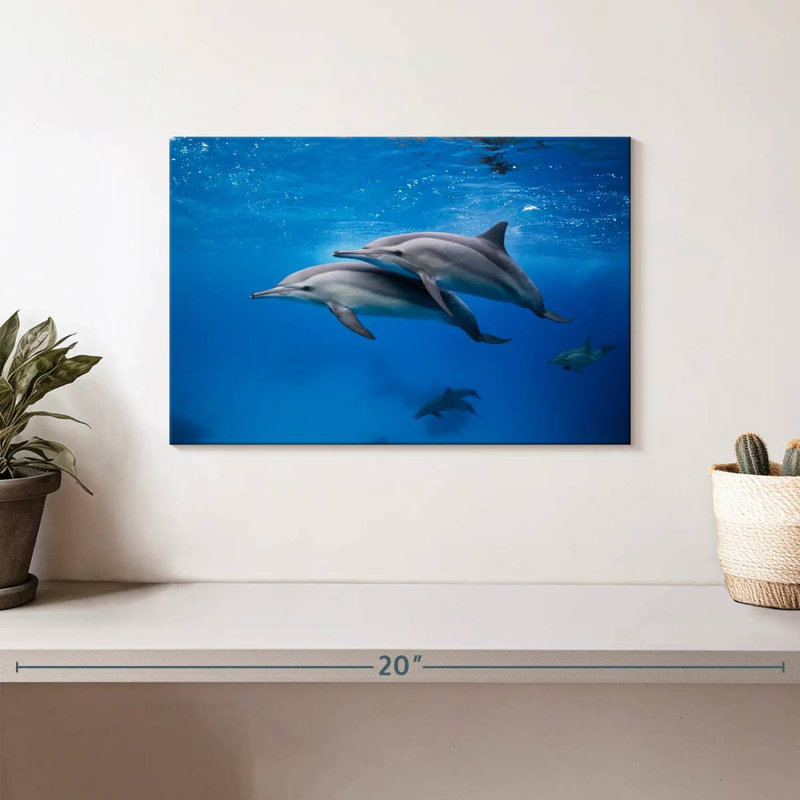 Brampt Swimming Dolphin Pair, 8" H x 12" W
