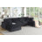 129.7" U Shape Sectional Sofa Cloud Couch With Removable Ottomans-1839645422