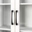 70,91 "H 4 niveaux multifonctionnel 2 portes vitrées avec rangement coulissant et moderne pour la salle à manger et le rangement