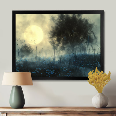 Hiver gris, arbre de lune blanc II - art mural fées