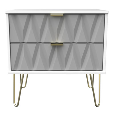 Fully Assembled Susannah 2 Drawer Bedside Table