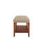 Banc en tissu et finition chêne Charla-1150584331
