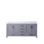 Meuble-lavabo double gris foncé l 72 po x P 22 po avec comptoir en quartz blanc-250825475-250825477